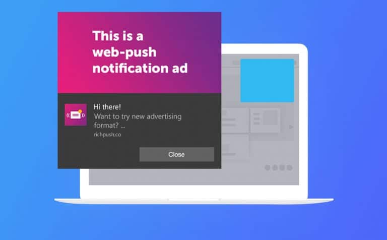 How push notification ads look in different operating systems and browsers