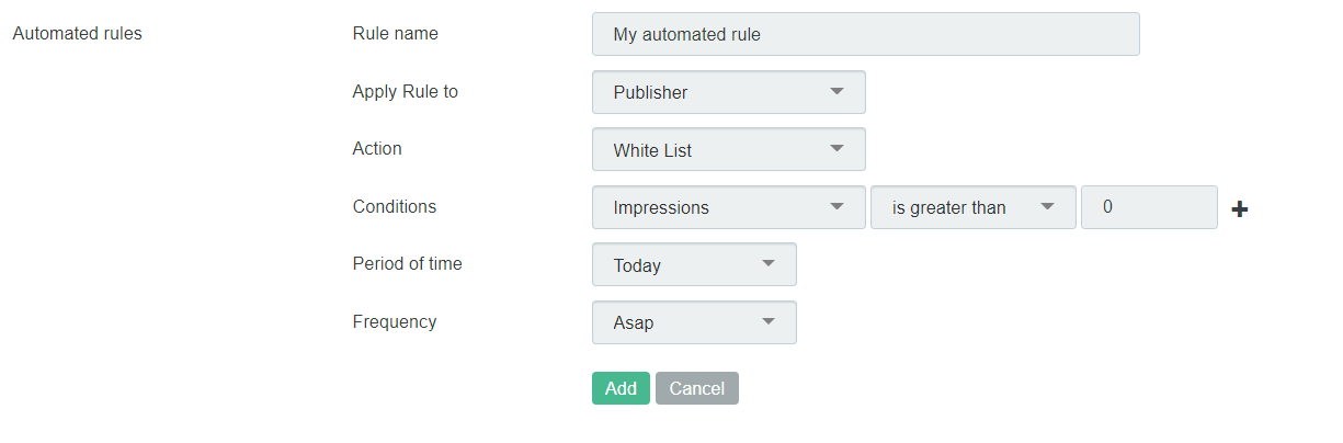 How to set up automated rules