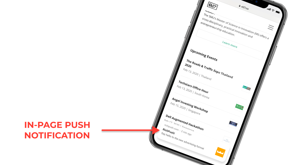 New push advertising format to target all devices