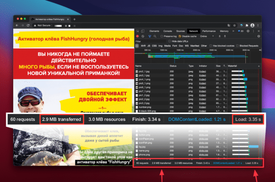 best practice page load time