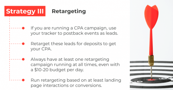 one of the ways to increse the profit from gambling vertical is retargeting