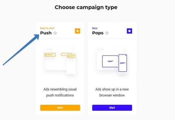 how to launch in-page push campaign