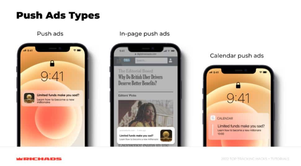 What is push ads in affiliate marketing: Definition, Examples — RichAds Blog