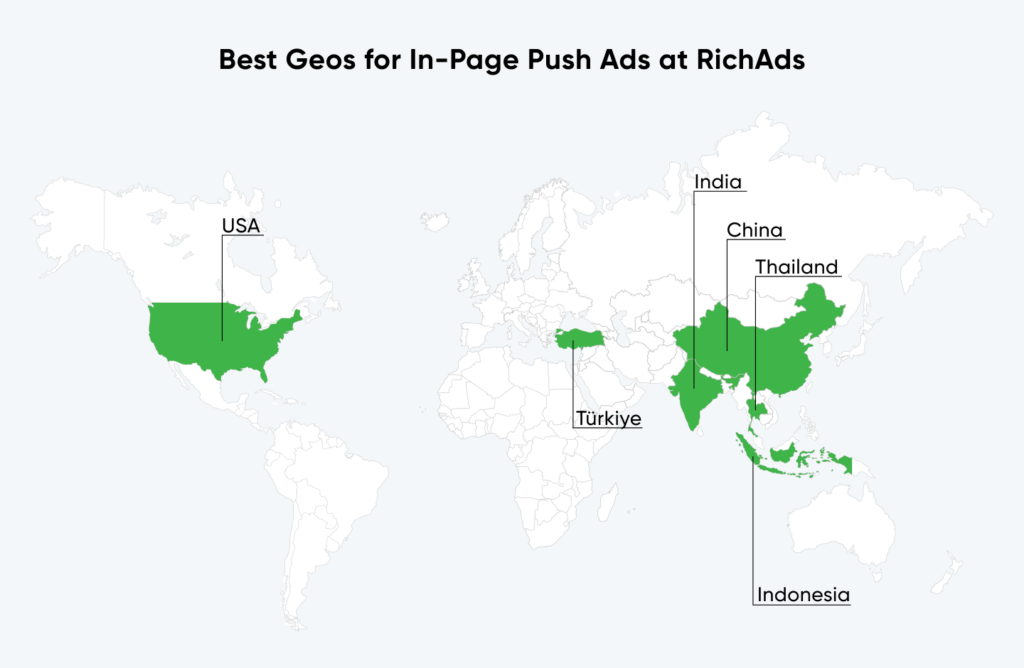 Best GEOs for In-page Push ads