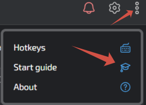 How to enable a guide for a beginner