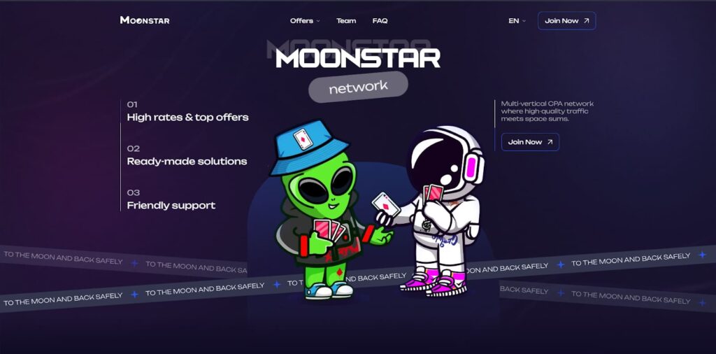 Moonstar CPA network web site