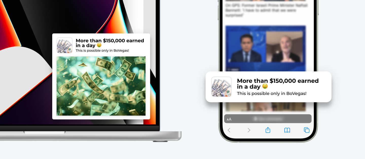 gambling push ads
