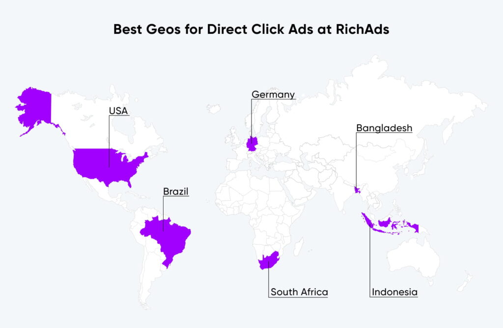 Топовые гео для запуска редирект рекламы в сентябре 2024 года в рекламной сети RichAds