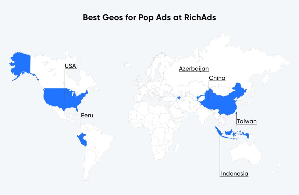 Топовые гео для запуска кликандер рекламы в сентябре 2024 года в рекламной сети RichAds