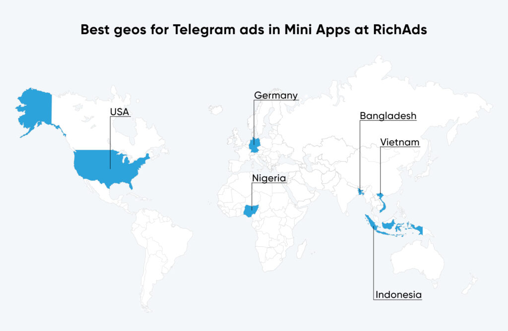 The best geos for launching campaigns on Telegram traffic in November 2024 at RichAds advertising network