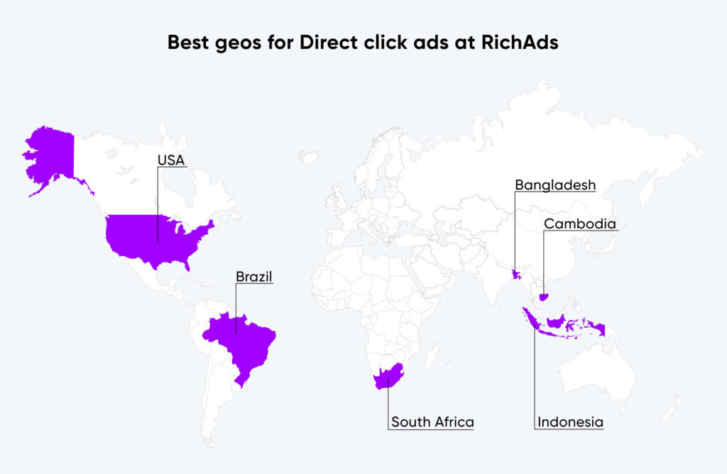 The best geos for launching campaigns on domain redirect traffic in November 2024 at RichAds advertising network