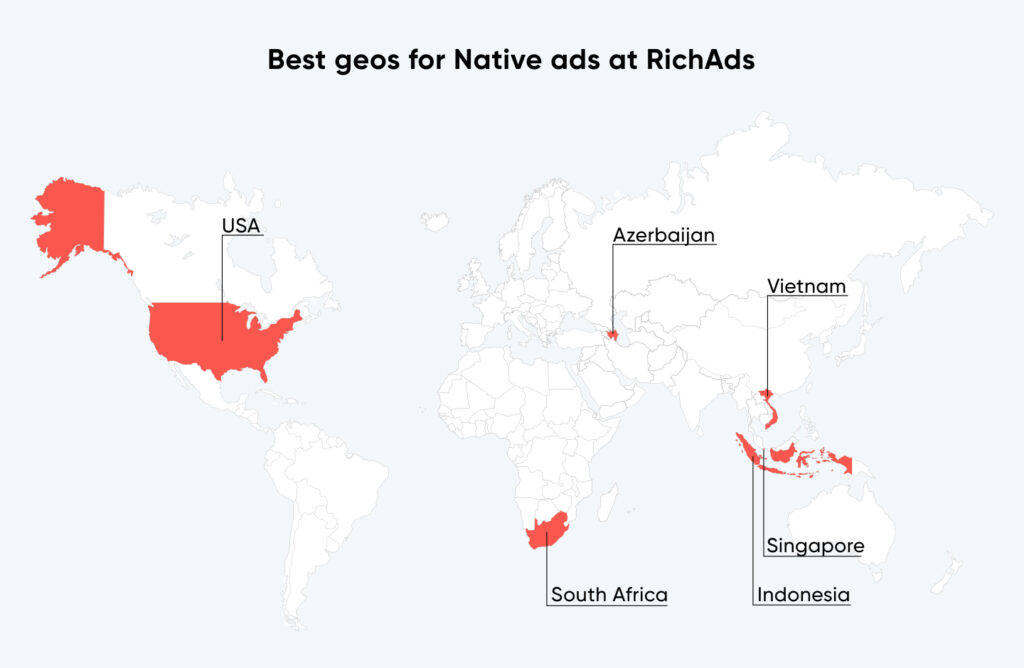 The best geos for launching campaigns on native traffic in November 2024 at RichAds advertising network