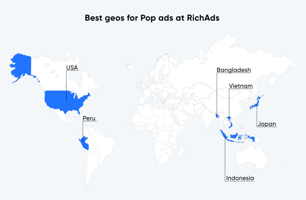 The best geos for launching campaigns on clickunder traffic in November 2024 at RichAds advertising network