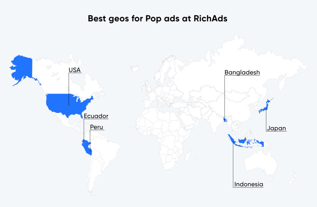 Top geos to launch campaign on Popunder ads in December 2024 at RichAds advertising network