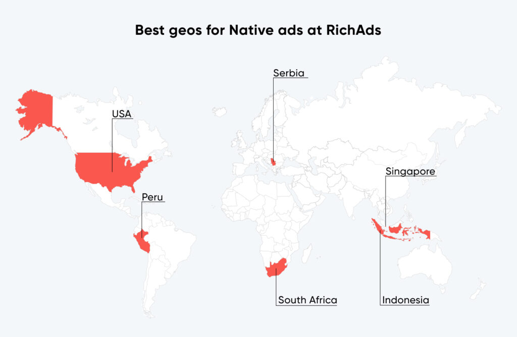 Top geos to launch campaign on Native ads in December 2024 at RichAds advertising network