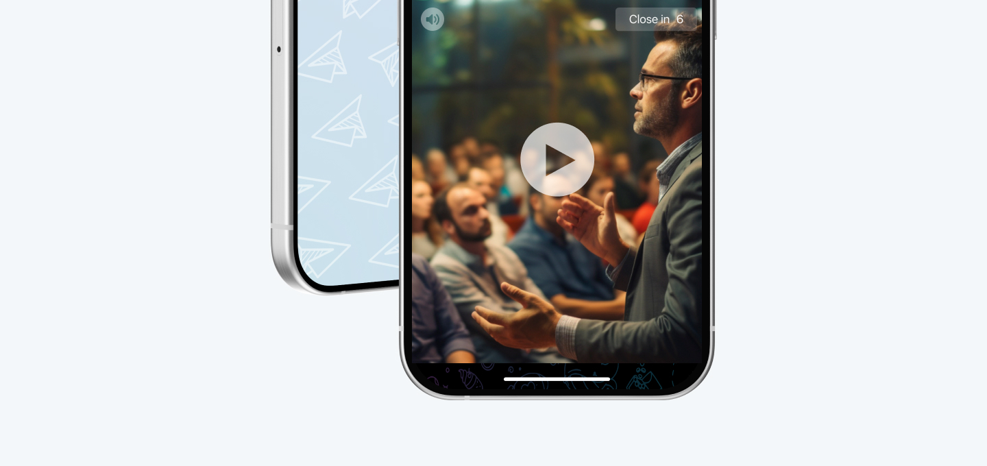 How Interstitial video creatives for Telegram Mini App ads look like at RichAds ad network