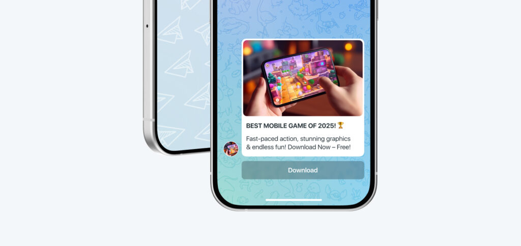 Interstitial banner format creatives format for Telegram Mini Apps at RichAds