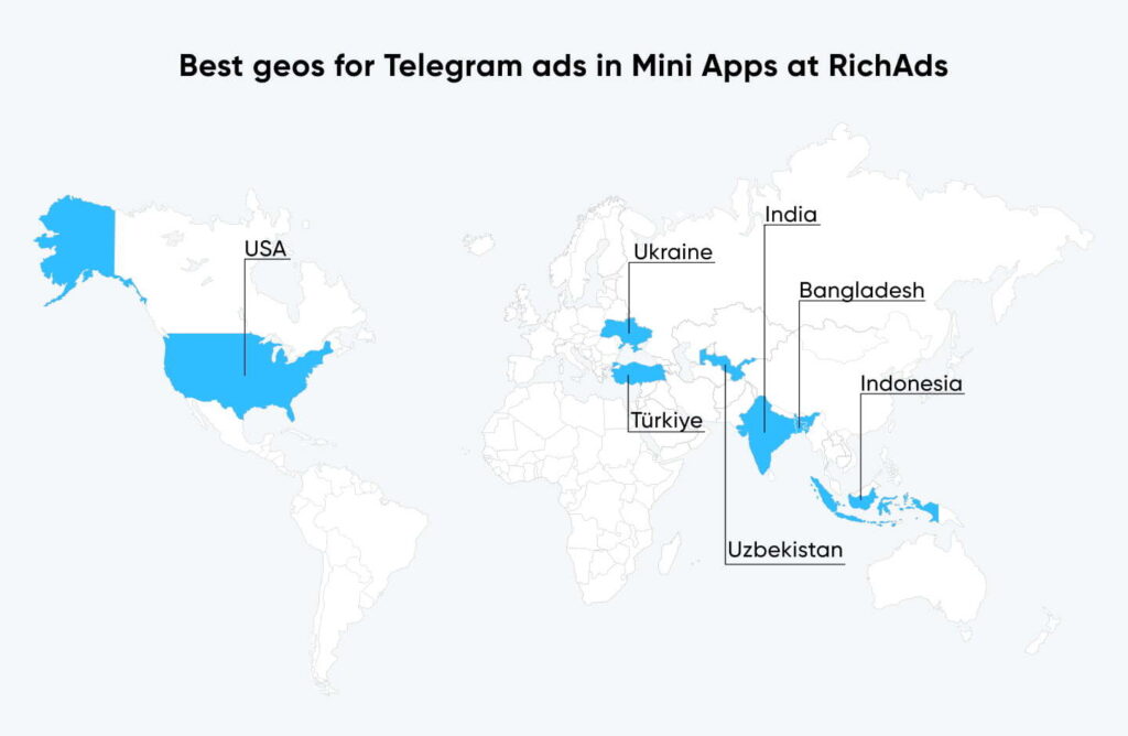 Top geos to run Telegram ads