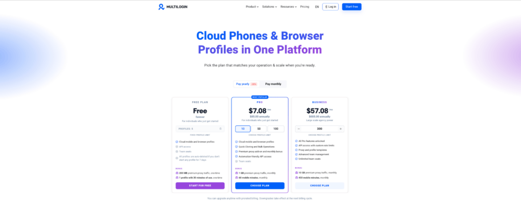 multilogin pricing