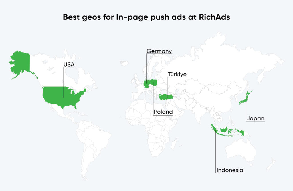 Best geos to run in-page ads