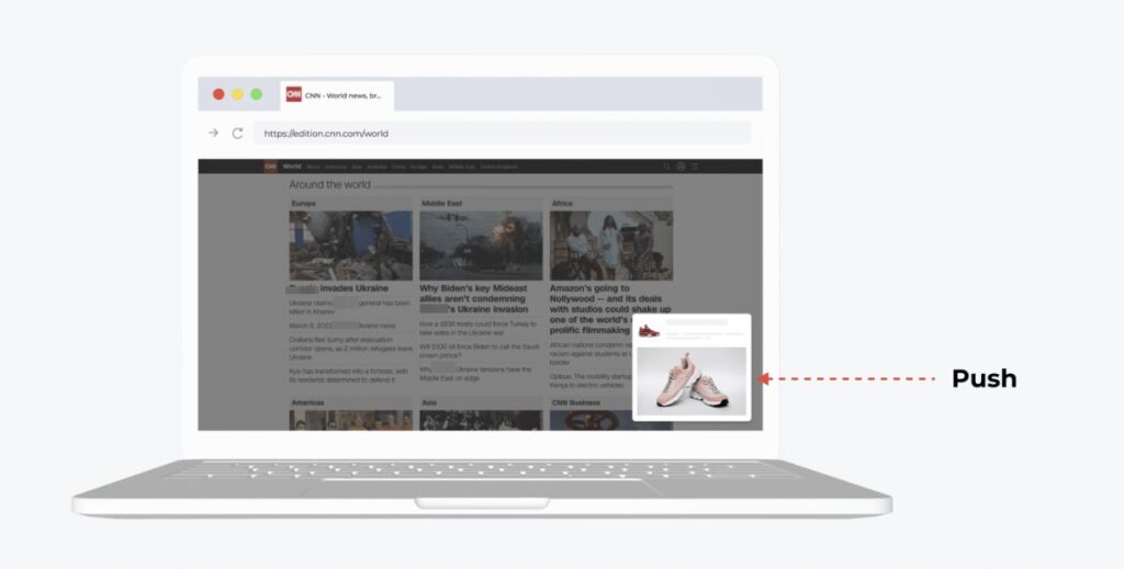 Anuncios de notificaciones push