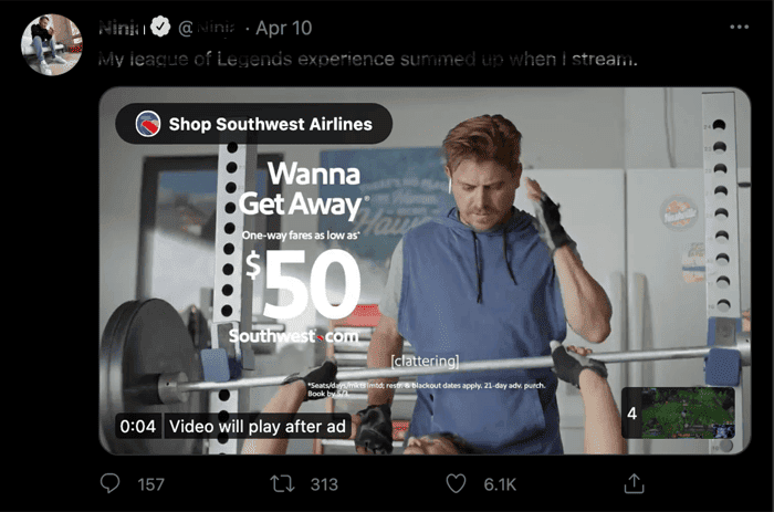 twitter pre-roll example