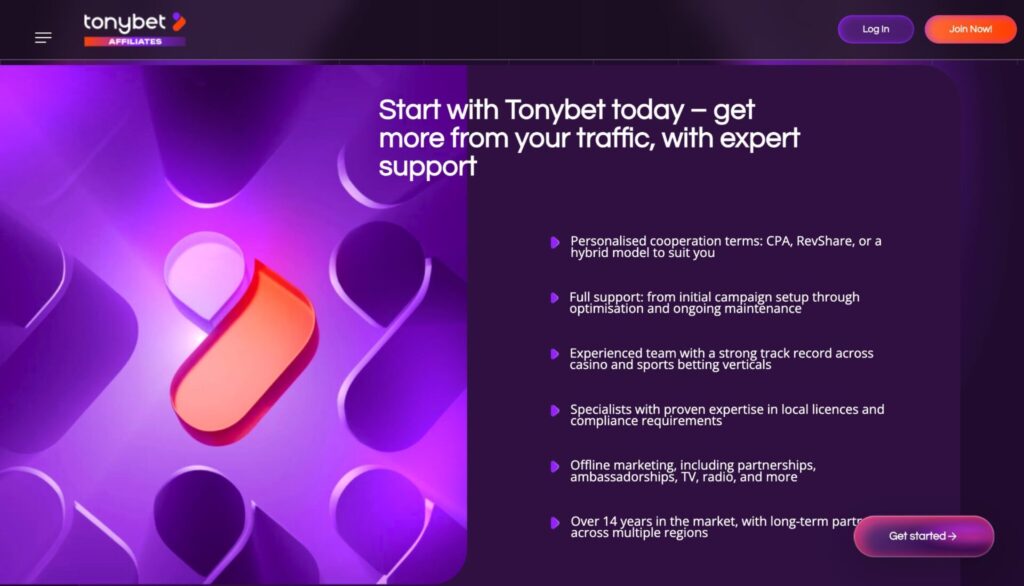 Tonybet affiliates
