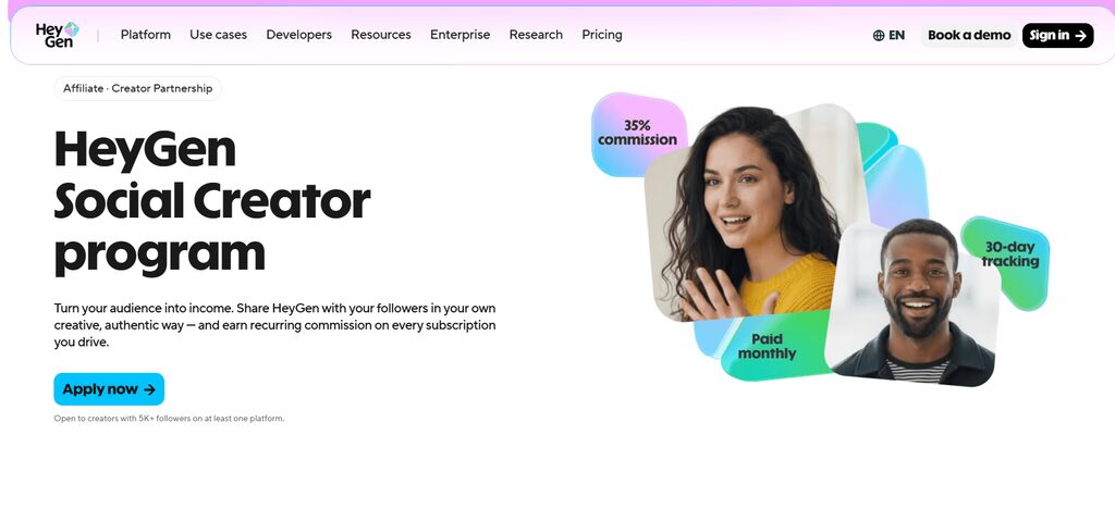 HeyGen video affiliate program