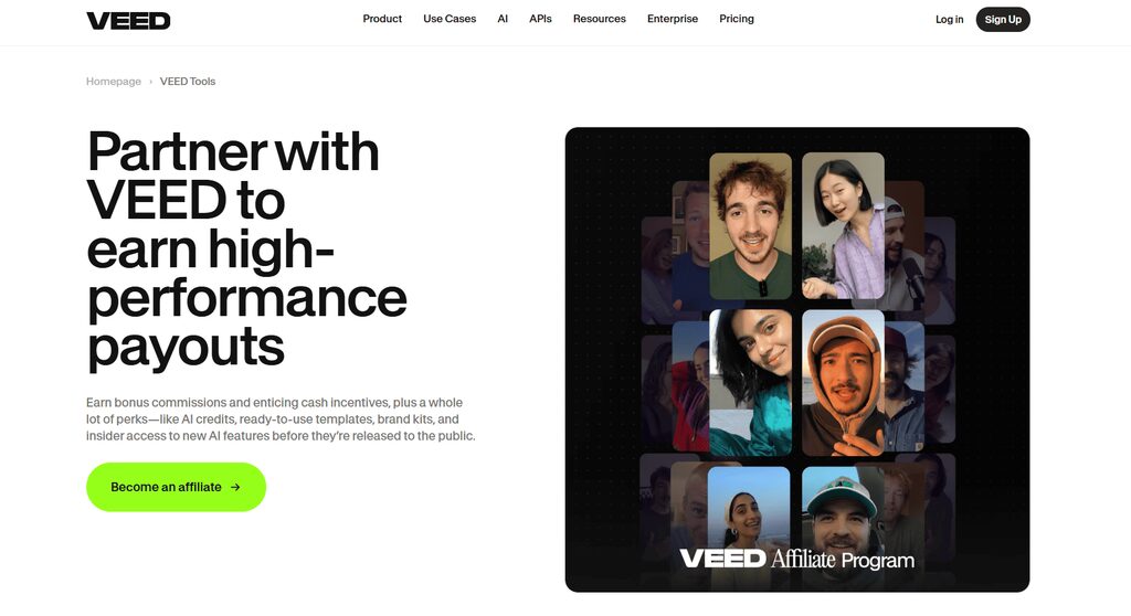 VEED video affiliate program