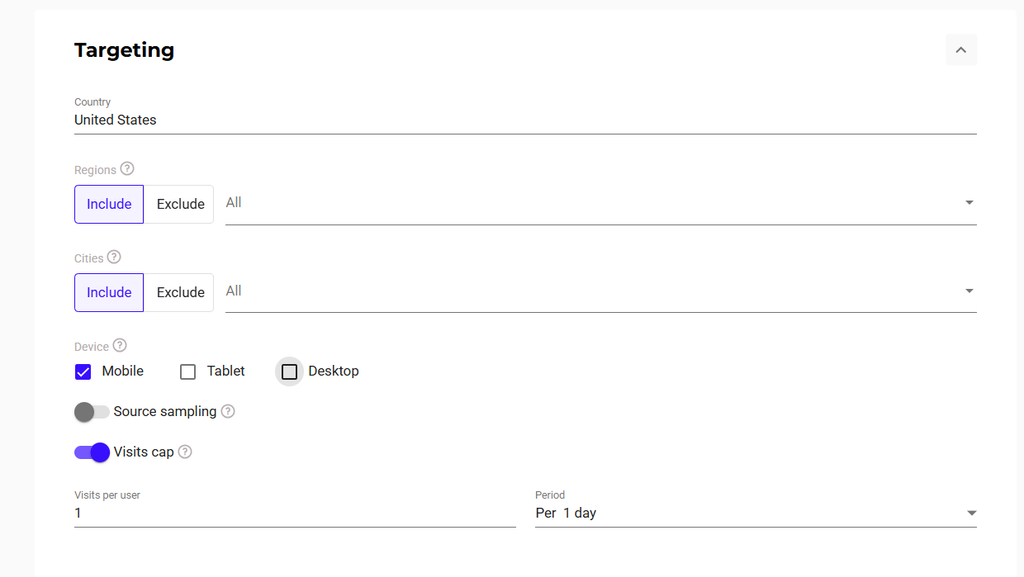 parking domain traffic targeting