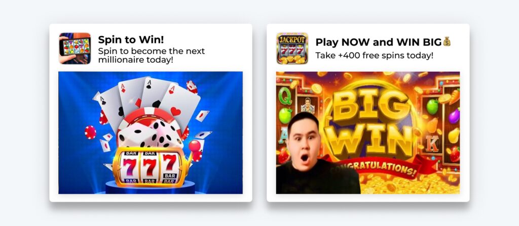 urgencia en anuncios de gambling