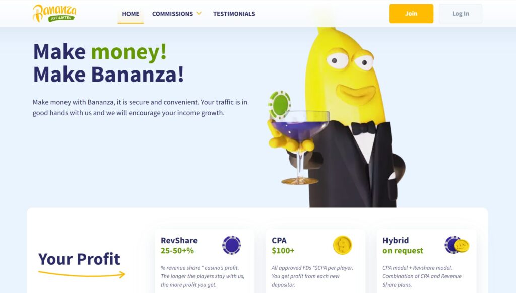 programa de afiliados igaming bananza