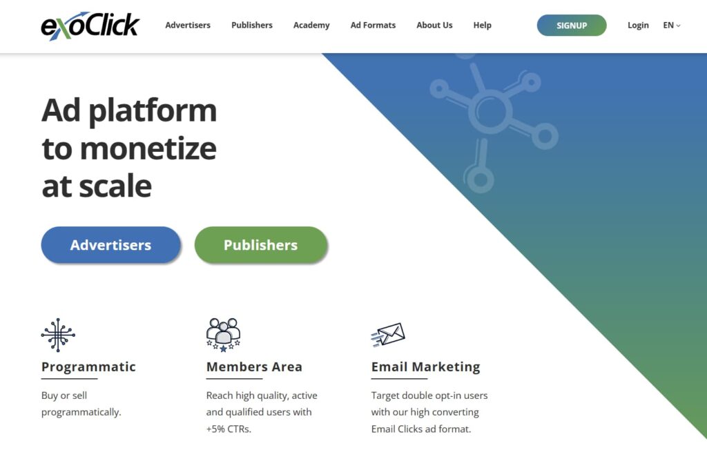 Plataforma publicitaria ExoClick